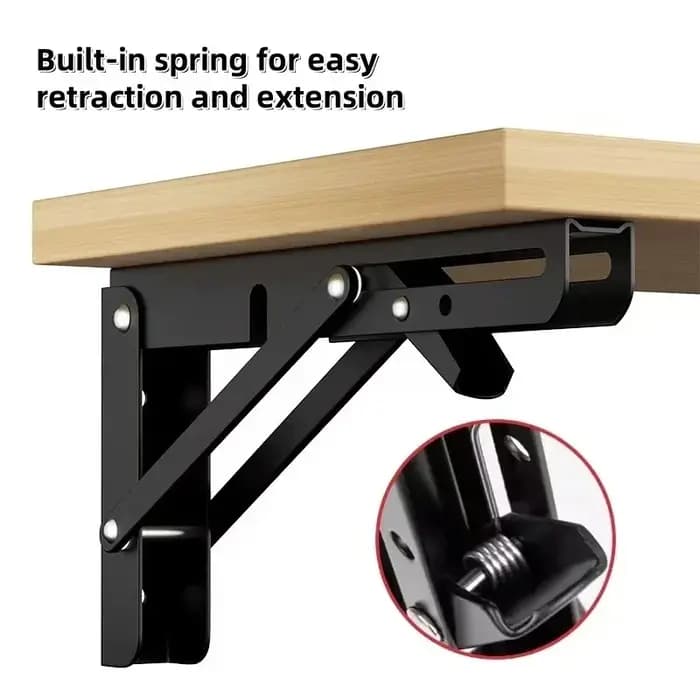 Supports d'étagère pliants triangulaires robustes en acier inoxydable
