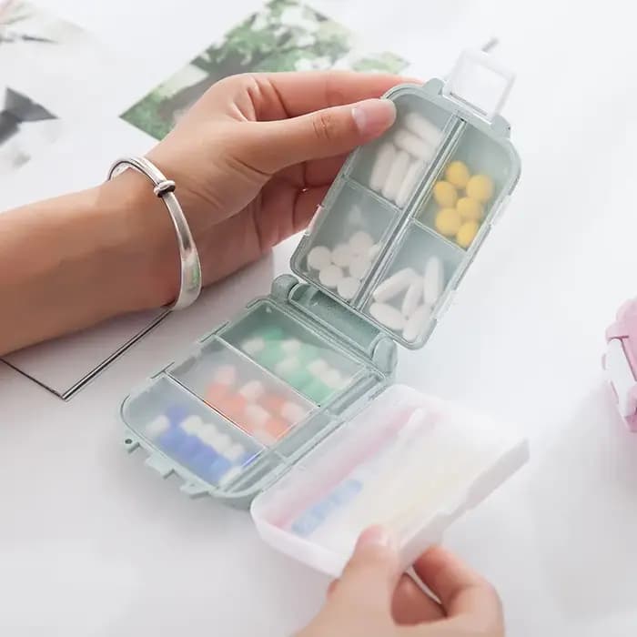 Mini boîte à pilules Portable, Kits médicaux, conteneur de stockage de vitamines, fournitures de voyage de santé, organisateur de pilules Compact 1 pièce
