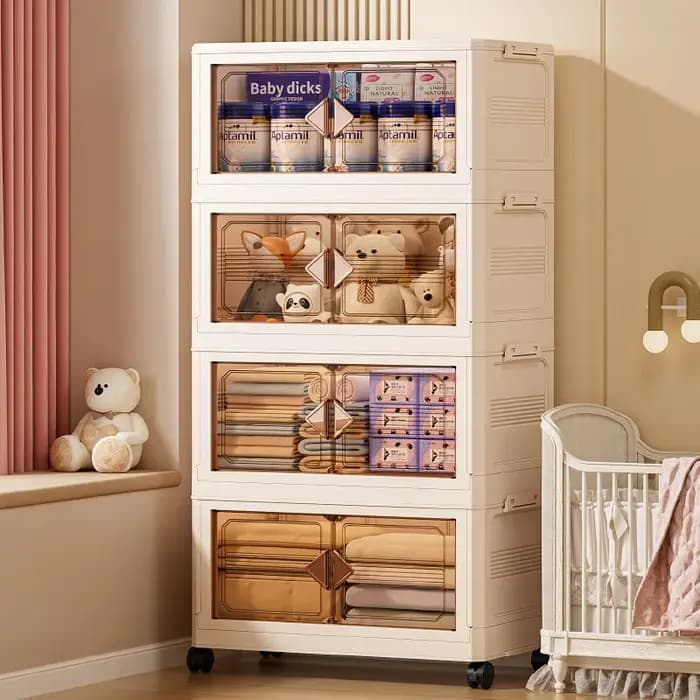 Boîte de rangement pliable en plastique de 55cm de largeur