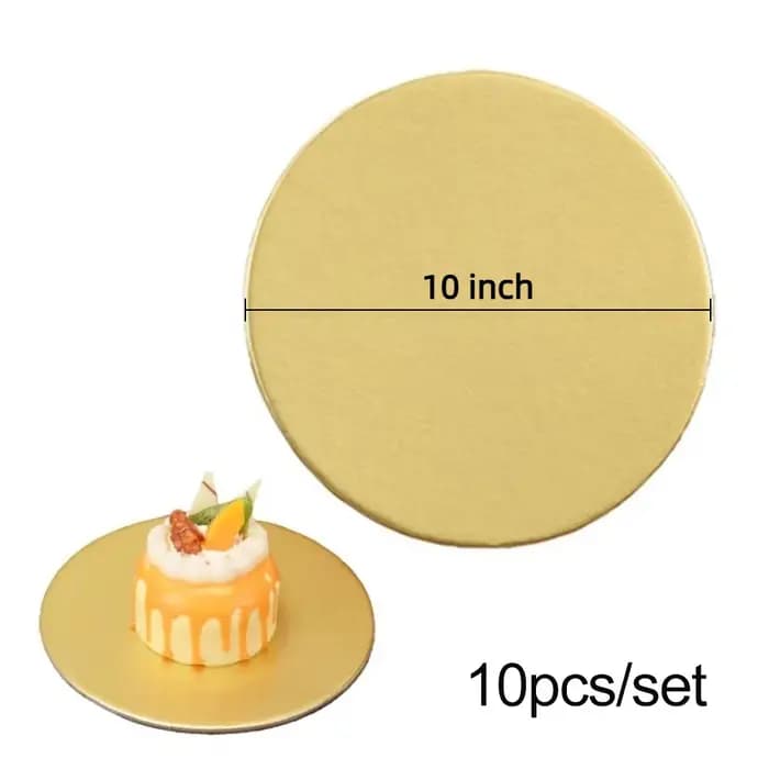 10 pièces de plateaux ronds en carton pour gâteaux