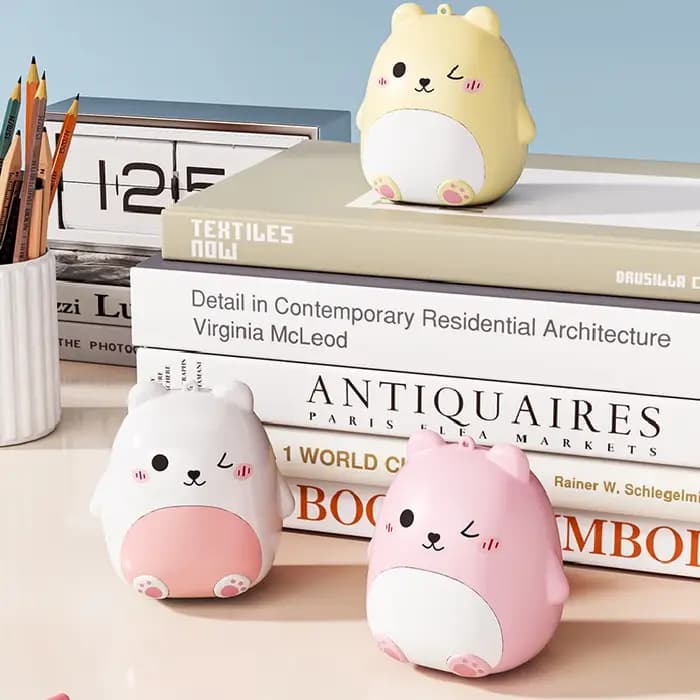 Mini boîte de rangement de bijoux de dessin animé ours Portable