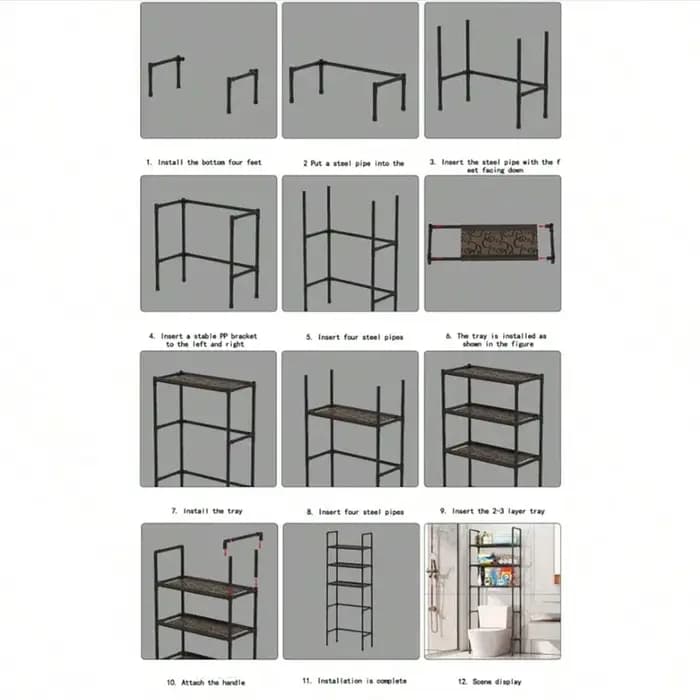 Support de rangement pour salle de bain