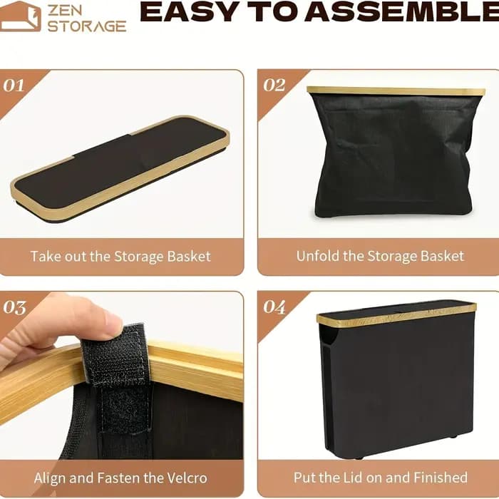 Panier de rangement pour papier toilette avec couvercle