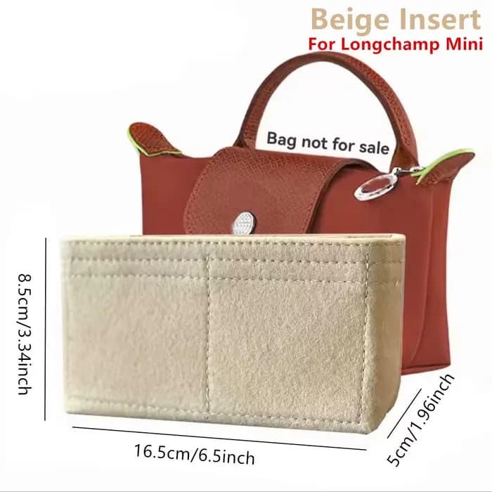 Organisateur de sac pour sac Longchamp, sac de rangement, sac intérieur en feutre, insert pour sac à
