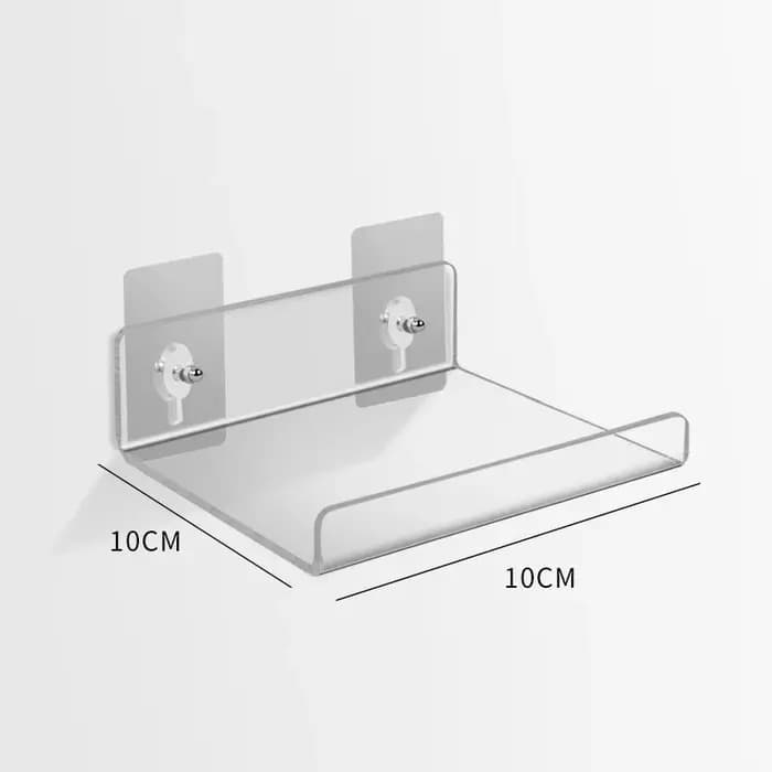 Étagère murale transparente pour salle de bain