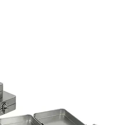 Boîte rectangulaire en métal gris argenté Durable avec couvercle