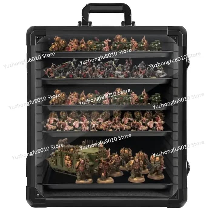 Boîte de transport en alliage d'aluminium, adaptée au rangement de figurines Warhammer/soldats/jeux