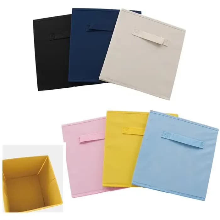 Boîte de rangement pliable en tissu non tissé Cube