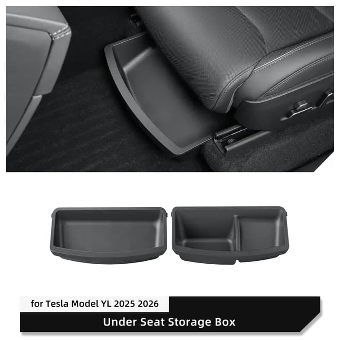 Boîte de rangement sous siège pour Tesla Model Y L 6 places 2025-2026