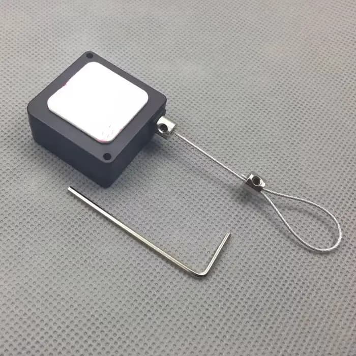 20 Pièces Boîte de rangement télescopique automatique avec cordon de sécurité antivol en acier