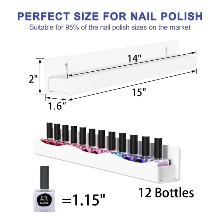 Support mural pour vernis à ongles : 4 étagères Organisateur