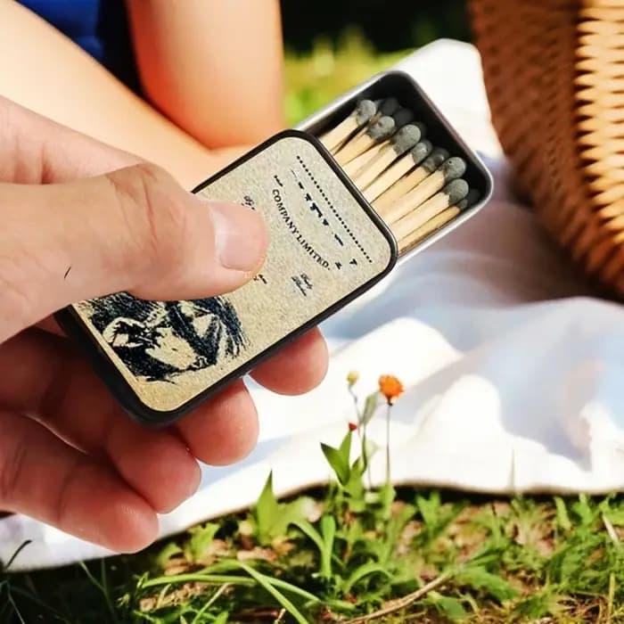 Boîte d'allumettes en laiton et métal résistant à l'humidité
