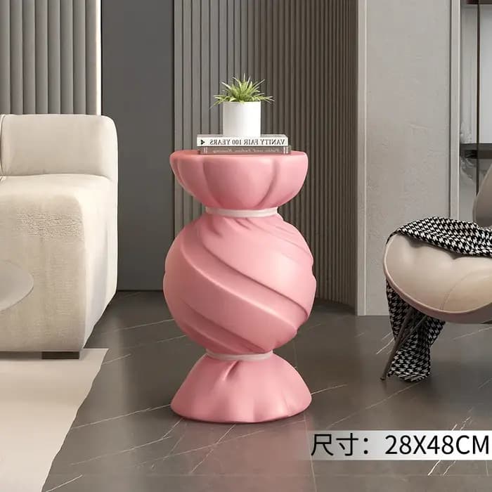 Armoire de rangement de bonbons roses, meuble TV pour salon, canapé, Table d'appoint, décoration de