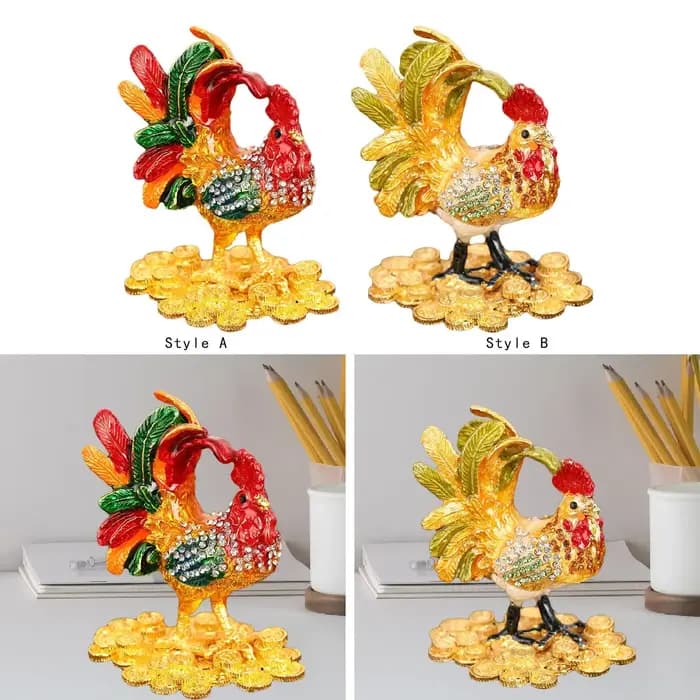 Boîte à bijoux en forme de poulet pour colliers