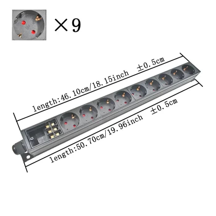 PDU multiprise réseau armoire rack mur desktopConnect les fils vous-même 1-11AC EU avec boîte de jonction
