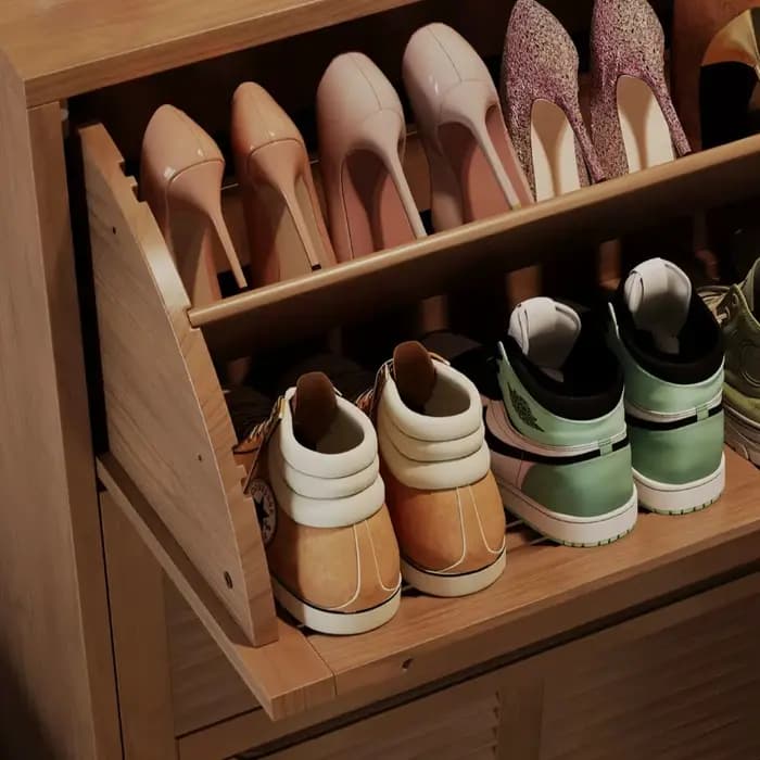 Meuble à chaussures chinois en bois