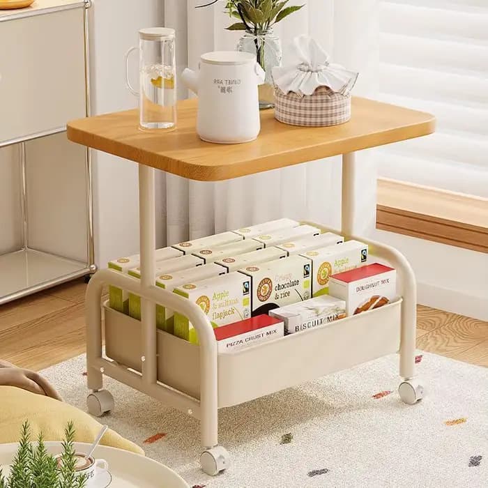 Petit chariot Table basse rangement Mobile petite Table support maison chambre salon canapé Table à
