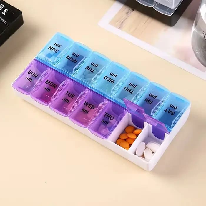 Boîte à médicaments pratique portable de 14 jours