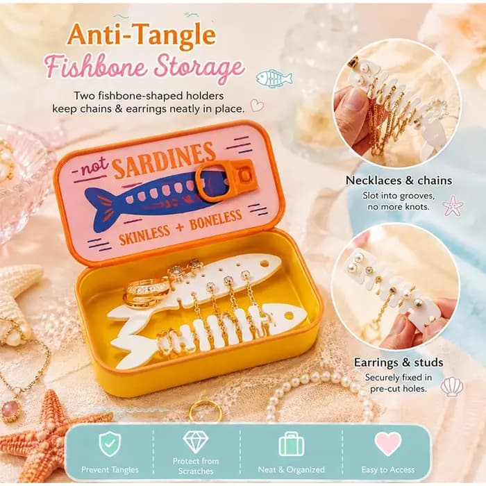Boîte de rangement pour sardines, boîte à bijoux à ouverture coulissante imprimée en 3D, boîte à bijoux multicolore miniature portable pour la maison, artisanat décoratif, cadeaux.