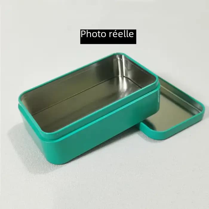 Boîte de rangement en métal pour thé
