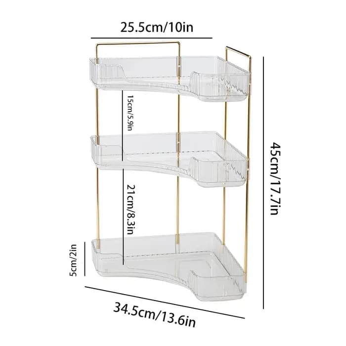 Étagère de rangement d'angle de salle de bain