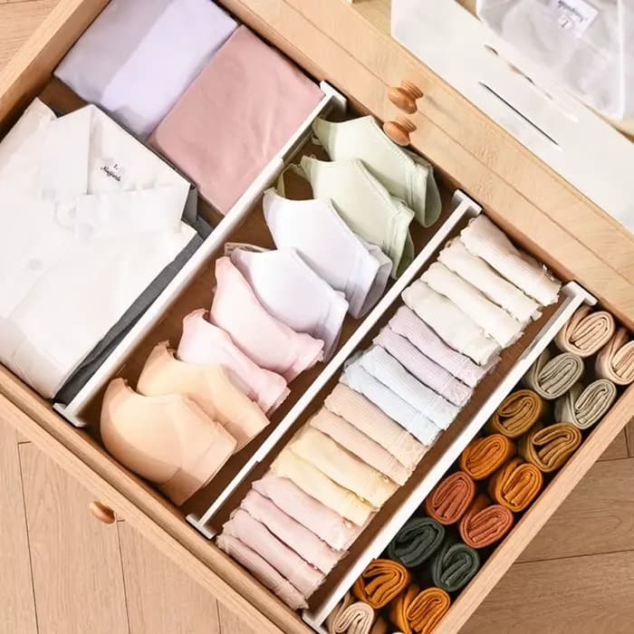 Nouveau Séparateur de tiroir télescopique bricolage réglable armoire clins multifonctionnel