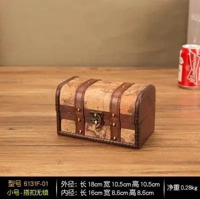 Boîte de rangement en bois rétro créative