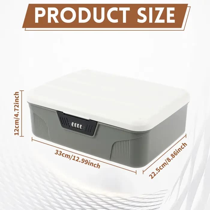 Boîte de rangement portable en plastique verrouillable avec serrure à code numérique