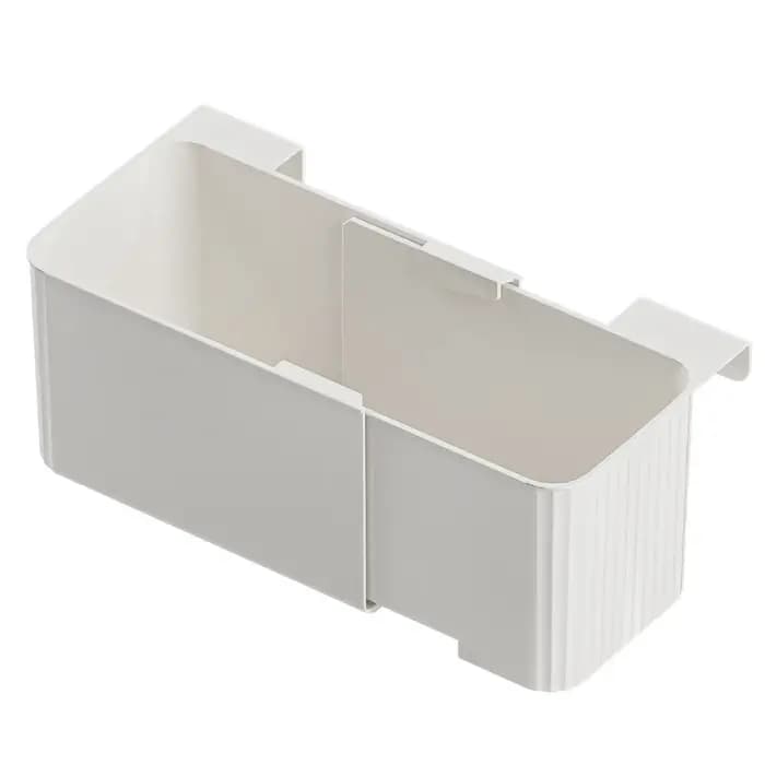 Panier de rangement transparent/blanc pour porte d'armoire