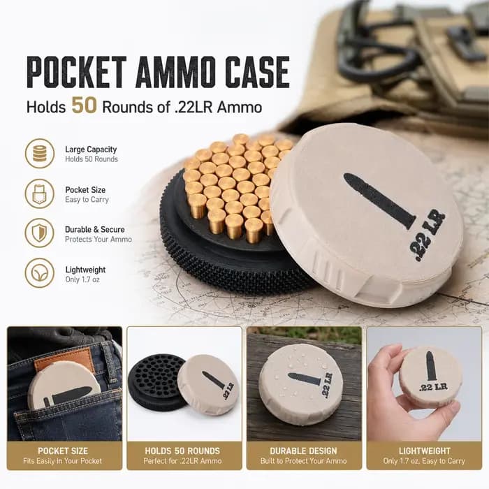 Boîte de rangement compacte et empilable pour munitions