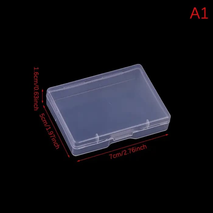 Boîte en plastique transparente, boîte d'emballage rectangulaire translucide, étui de rangement, ant