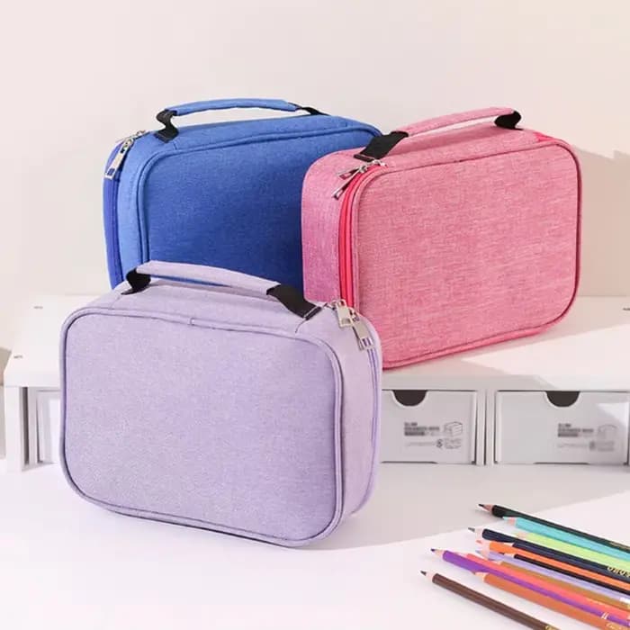 Sac de rangement pour crayons de couleur à 72 trous