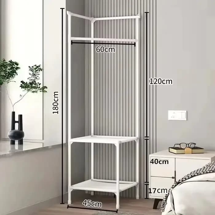 Porte-manteau d'angle multifonctionnel à plusieurs niveaux