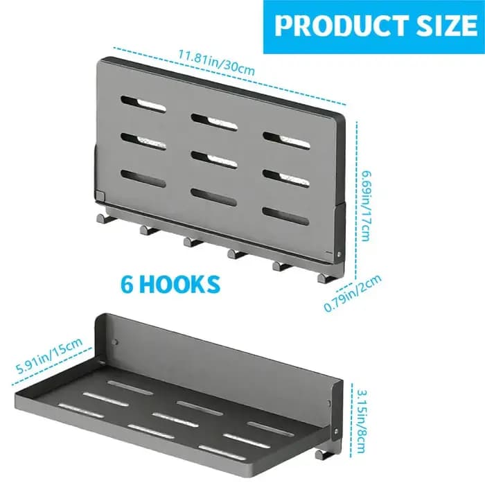 Etagère pliable murale en métal
