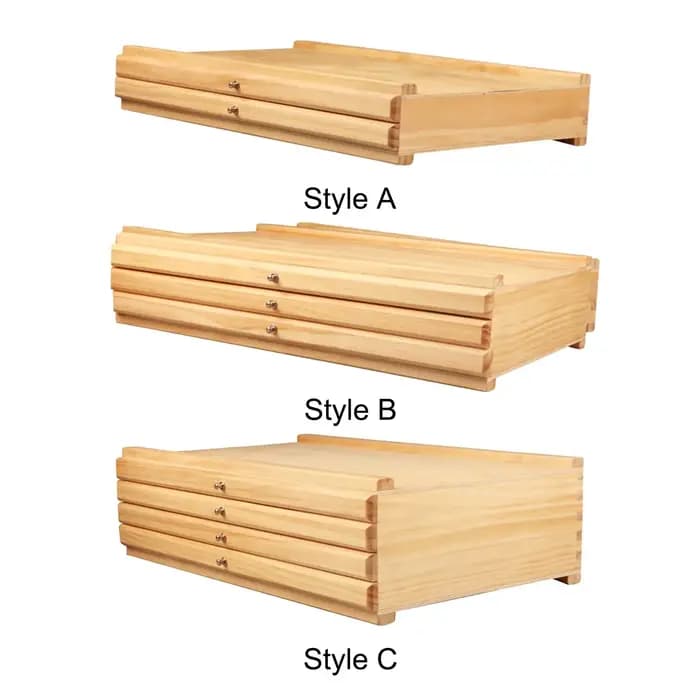 MELArtist Supply-Boîte de rangement pliable en bois polyvalente pour pinceaux