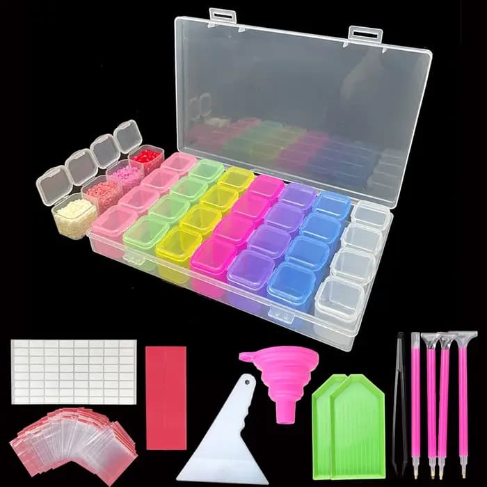 Boîte de rangement pour outils de peinture diamant