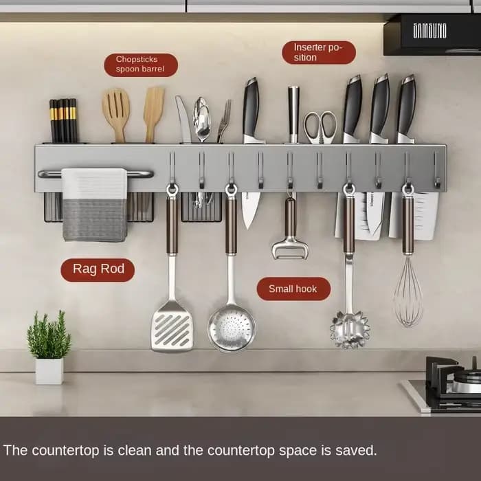 Support mural multifonctionnel pour couteaux de cuisine 30/40 cm