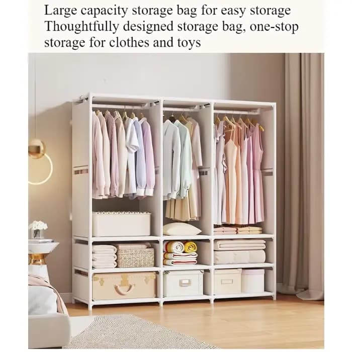 Nouvelle armoire de chambre à coucher, montage simple, économique, robuste, durable, idéale pour appartement ou maison de location, armoire suspendue