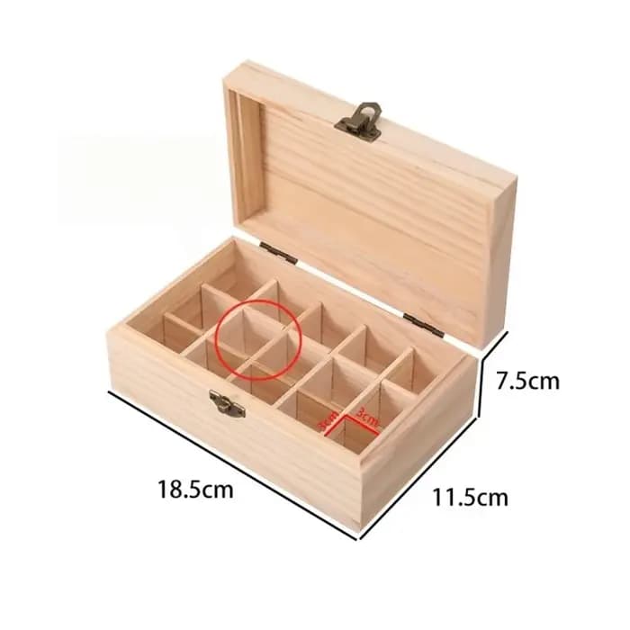 Nouvelle boîte de rangement d'huiles essentielles en bois 12/15/16/25 fentes