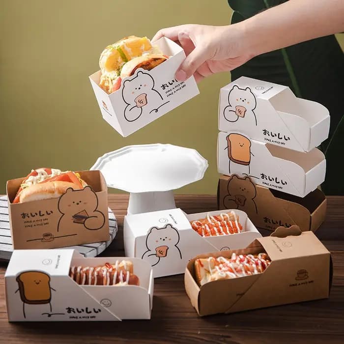 Boîte en Papier d'Emballage Alimentaire de Dessin Animé