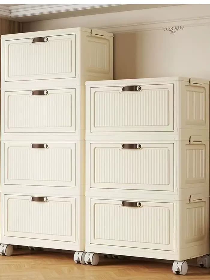 Armoire de rangement pliable à espace rabattable