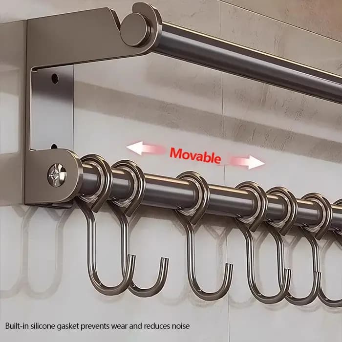 Étagères à ustensiles de cuisine en acier inoxydable, porte-cuillère, porte-torchon, étagère murale, porte-rouleau de cuisine, crochets de Films polyvalents