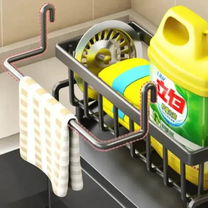 Étagère de cuisine multifonctionnelle en plastique