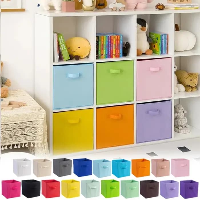 Cubes de rangement en tissu pliable