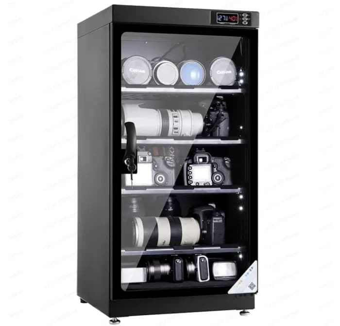 Armoire sèche de contrôle électronique de l'humidité pour le stockage d'appareil photo et d'objectif