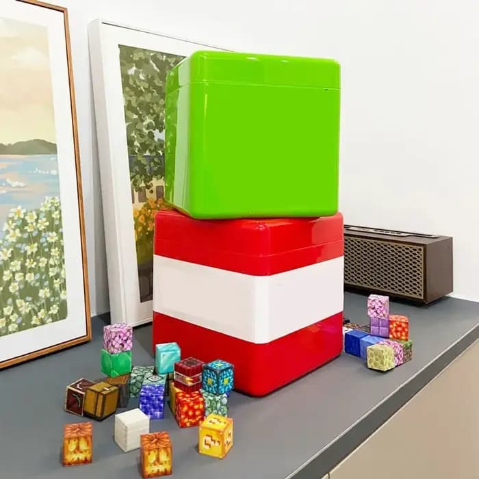 Boîte de rangement de blocs de construction magnétiques