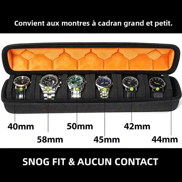 Boîte de rangement portable pour montres pour hommes