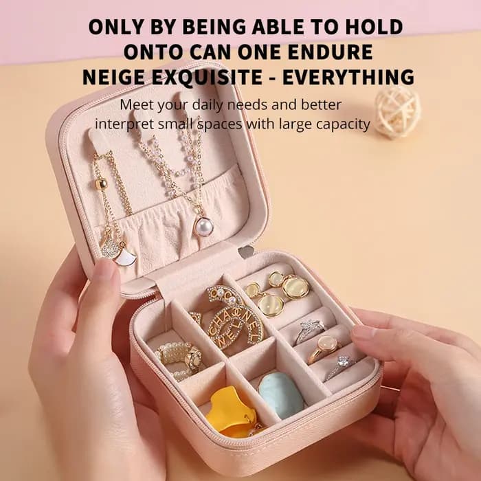 Mini boîte de rangement de bijoux portable pour femmes