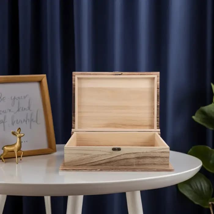 Grande boîte à livre en bois en forme de Bible avec couvercle à charnières, boîte de rangement en forme de livre avec fermoir pour bijoux, souvenirs ou petits objets commémoratifs