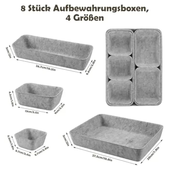 Boîte de rangement multifonctionnelle en feutre